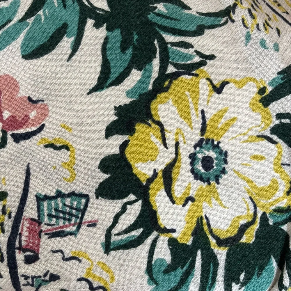 Vintage blanket/material/fabric Japanese Floral Patterned